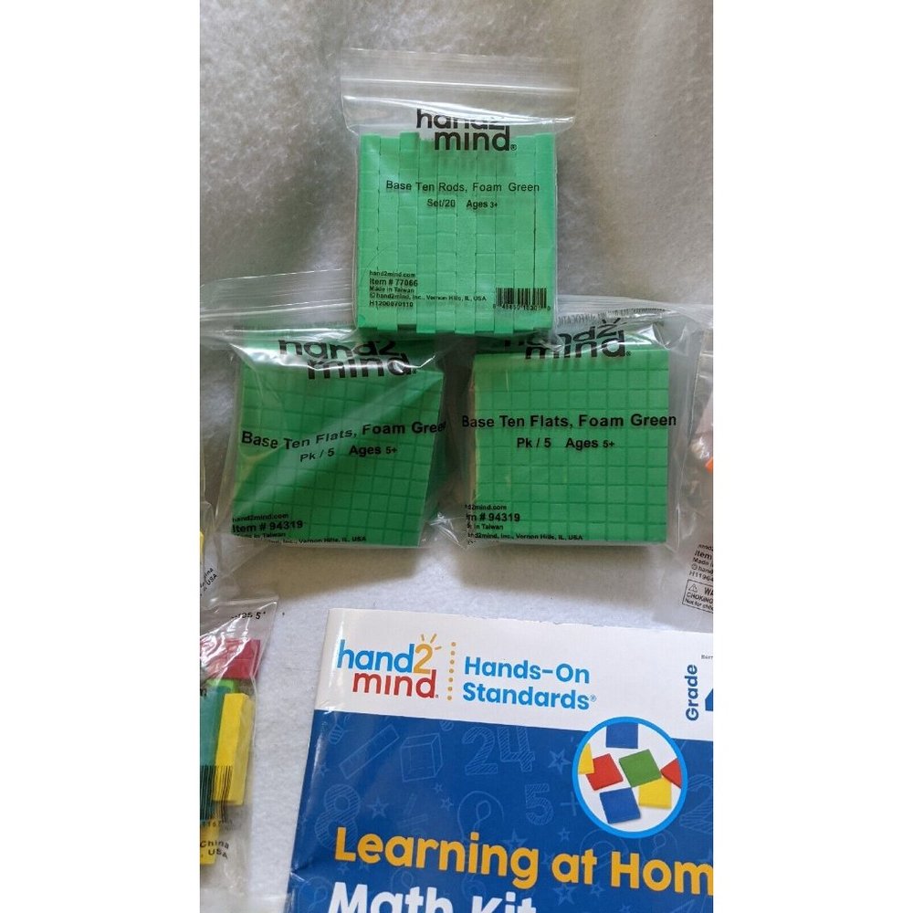 Hand2mind Math foam base classroom set 200 pc learning class 4th Grade Book - Picture 4 of 6